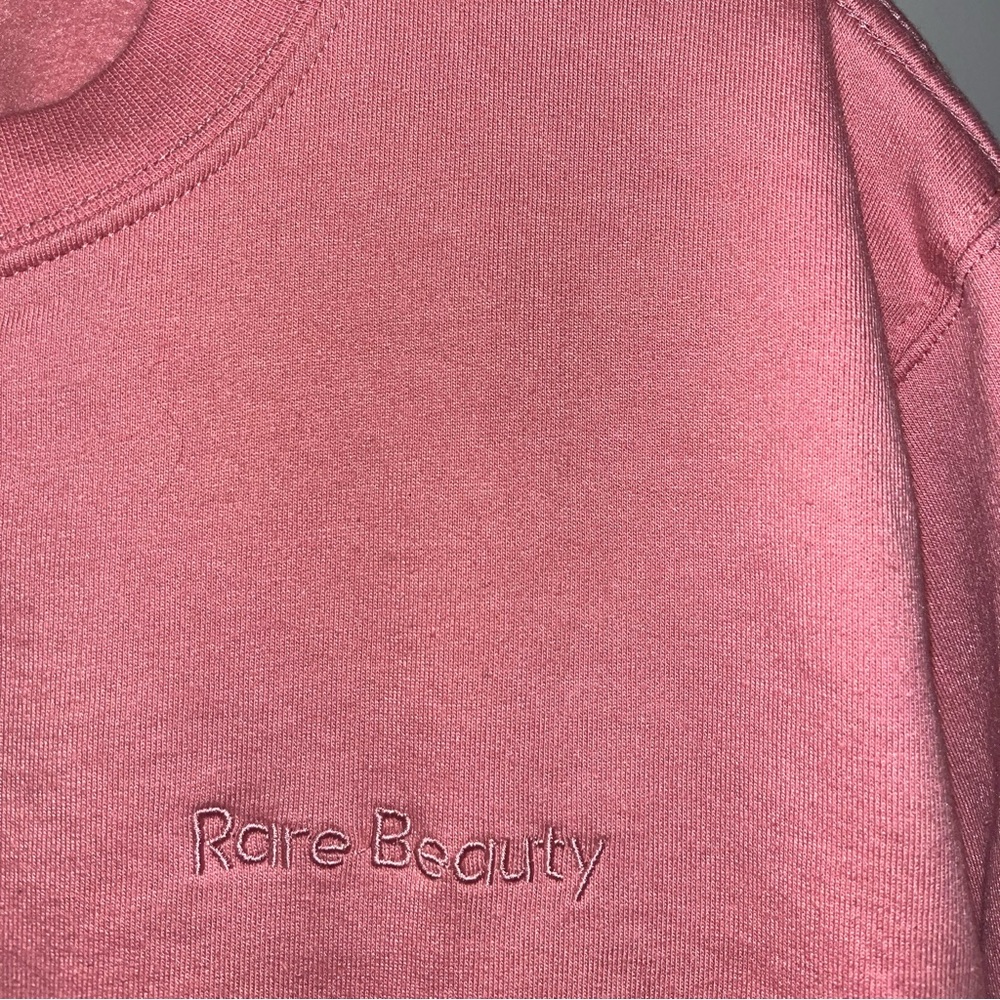 Rare beauty size M pink crewneck fleece sweatshirt